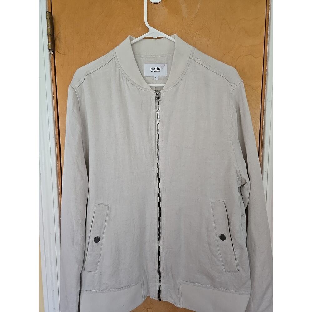 Celio Jacket Adult  Large Linen Bomber Midweight Commuter Motorcycle- New